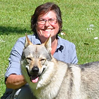 Andrea Zähner, Zuchtstätte von Zürich Nord, mit Idefix vom Wengerhof (Foto 2011)